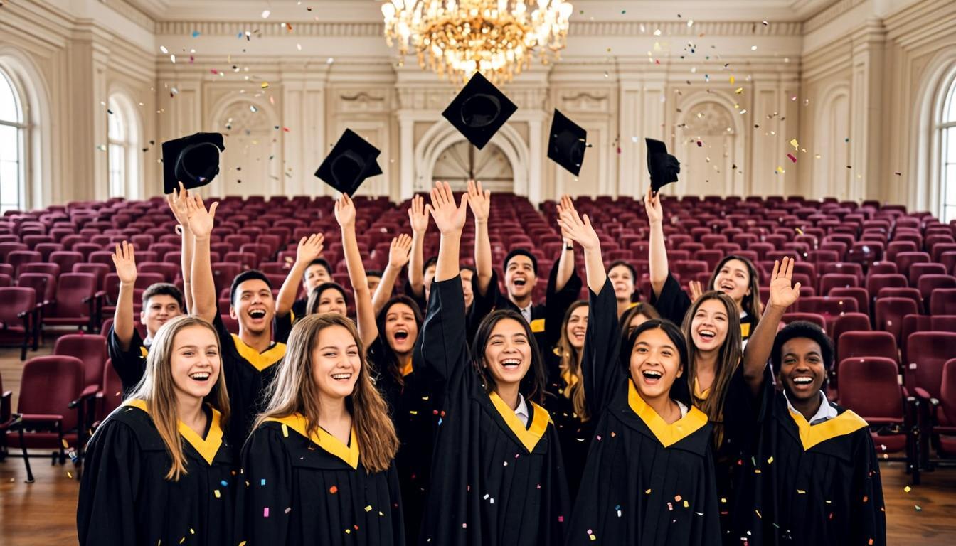 Graduation ceremony celebration
