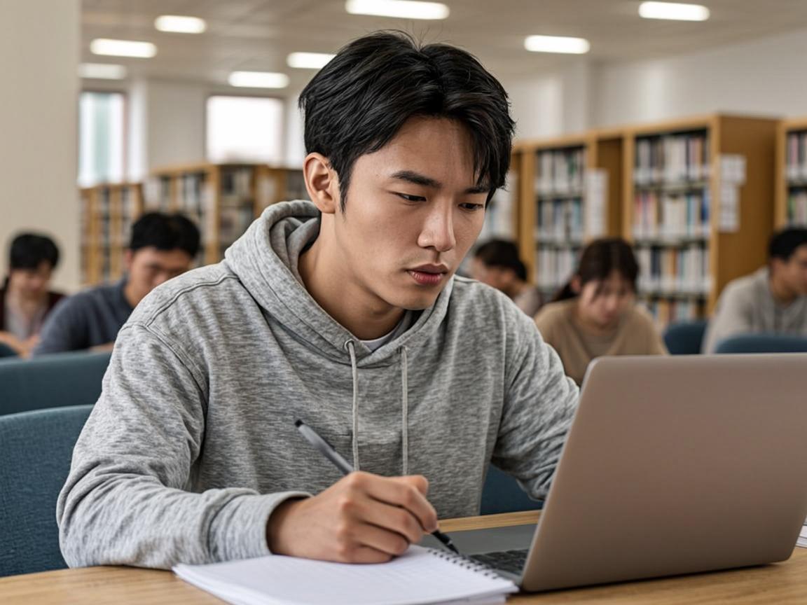 Student preparing for IELTS exam at Infiniteous Abroad