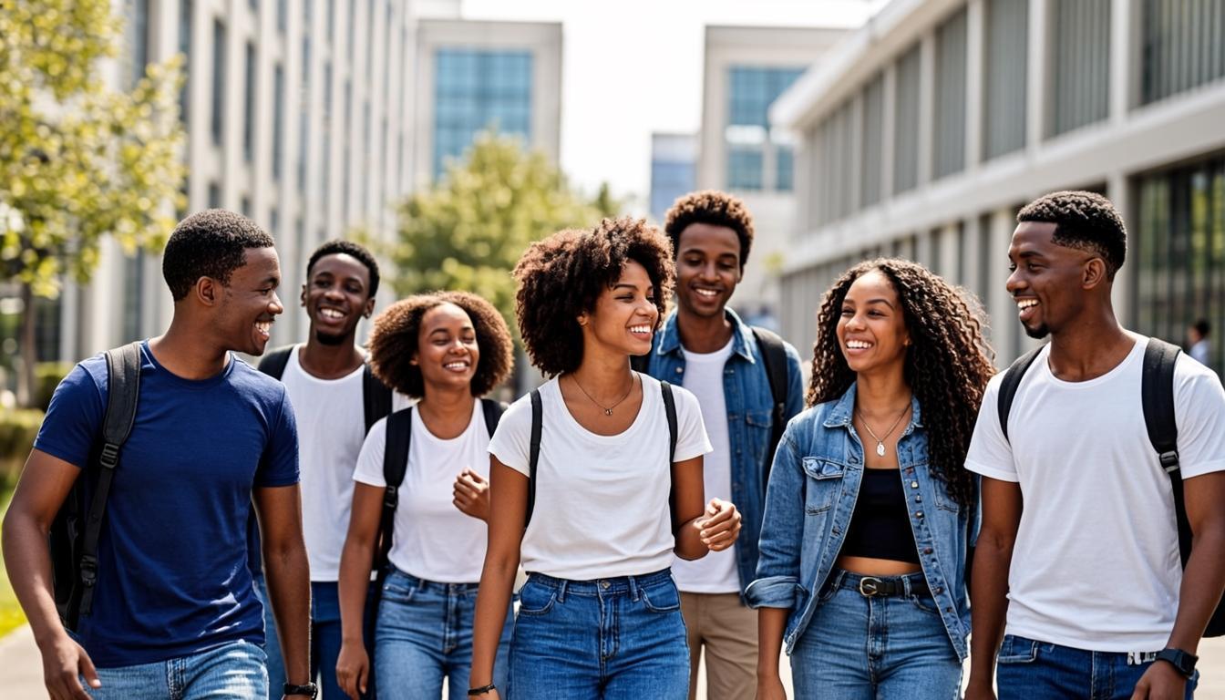Students walking on a vibrant university campus with Infiniteous Abroad